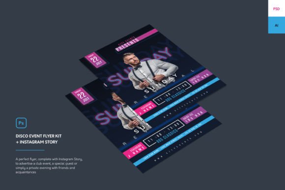 Download Disco Event Flyer Kit + Instagram Story - Story Collection