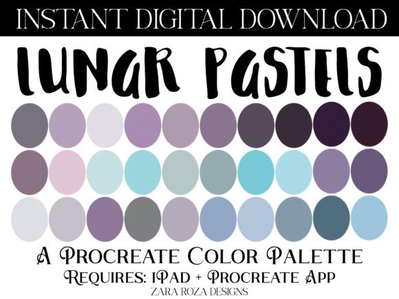 Download Lunar Pastels Procreate Color Palette - Pastels Collection