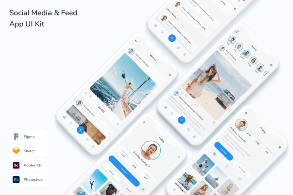 Download Social Media &amp; Feed App UI Kit - Premium Bundle
