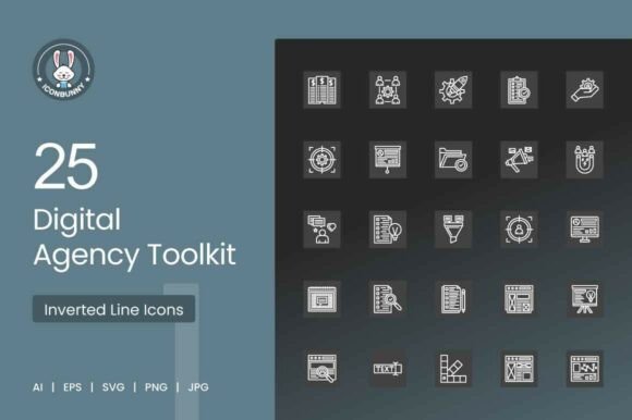 Download 25 Digital Agency Toolkit Icons - Premium Resources