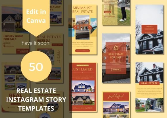 Download 50 Real Estate Story Canva Templates - Story Collection