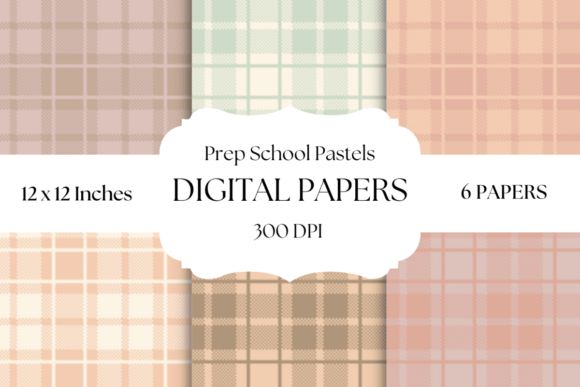 Download Prep School Pastels Digital Papers - Pastels Collection