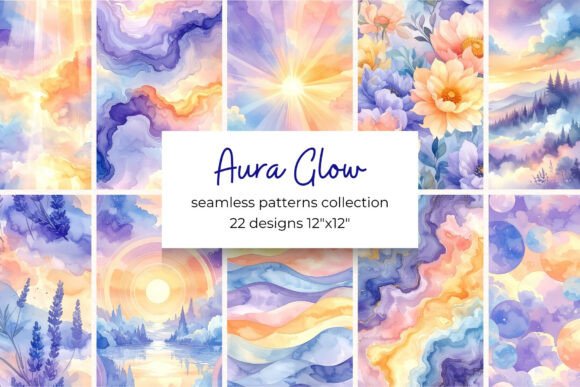 Download Aura Glow Pastels Digital Paper - Pastels Collection