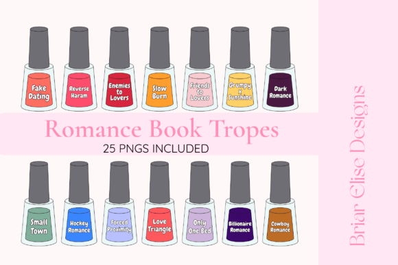 Download Booktok Trope PNG Bundle Bookish Romance - Booktok Collection