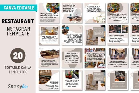 Download Restaurant IG Canva Story Templates - Story Collection