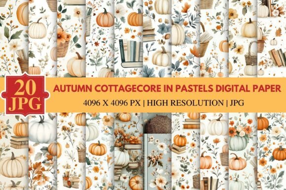 Download Autumn Cottagecore in Pastels Digital Pa - Pastels Collection