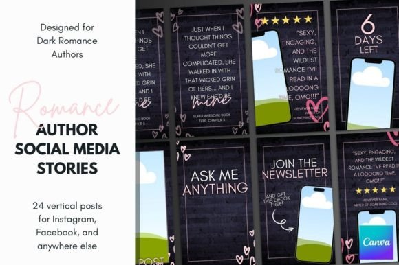 Download Canva Romance Author Story Templates - Story Collection