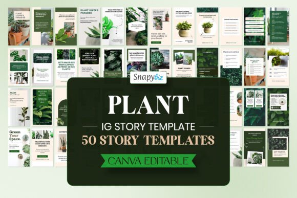 Download Editable Plant Canva Story Template - Story Collection